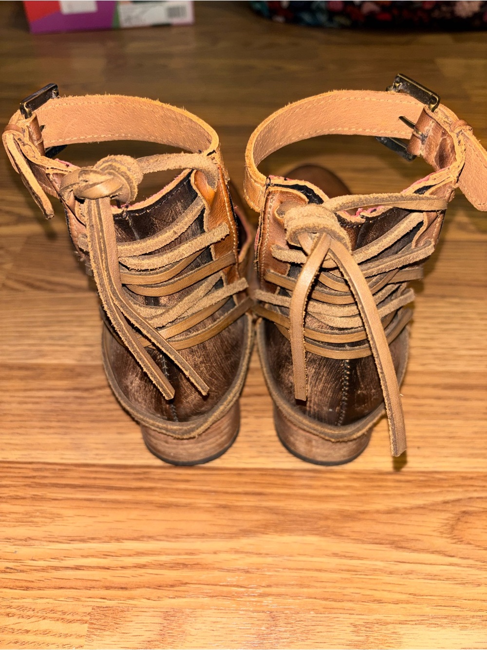 Freebird by Steven Brown Leather Ankle-Strap Heels - Picture 2 of 4